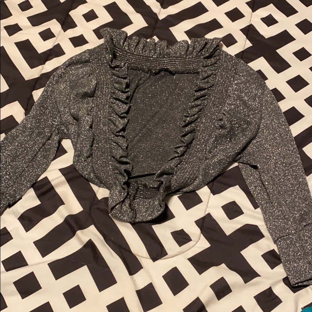 Silver Glittery Throw-Over